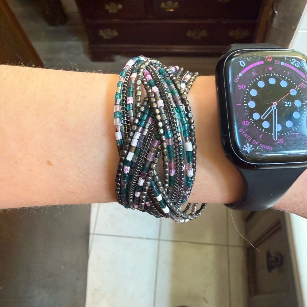 Multicolor Beaded Bracelet Bangle